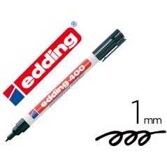 Rotulador edding marcador permanente 400 negro punta redonda 1 mm