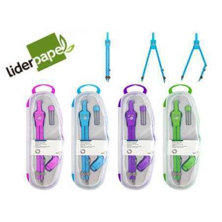 Compás liderpapel articulado con adaptador universal color