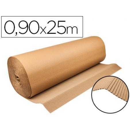 Carton ondulado q-connect 0,90x25 m 250 g/m2 kraft