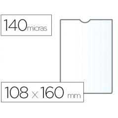 Funda portadocumento esselte plastico transparente 140 micras tamaño 108x160 mm