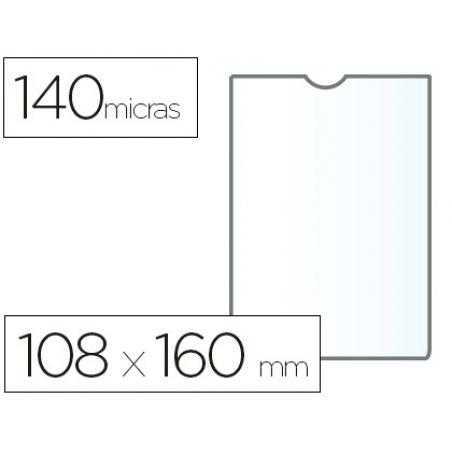 Funda portadocumento esselte plastico transparente 140 micras tamaño 108x160 mm