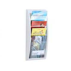Expositor mural paperflow din a4 blanco 4 casillas 650x290x95 mm