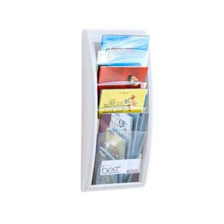 Expositor mural paperflow din a4 blanco 4 casillas 650x290x95 mm