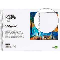 Bloc dibujo liderpapel artistico espiral 460x325mm 20 hojas 180gr/m2 sin recuadro perforado