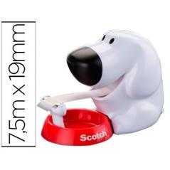 Portarrollo sobremesa scotch doggy c31 de 19mm x8,9 mt incluye rollo de cinta magic