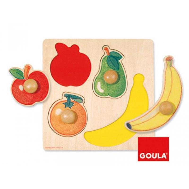 Puzle diset frutas 4 piezas