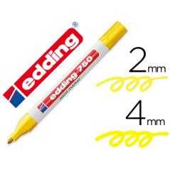 Rotulador edding punta fibra 750 amarillo punta redonda 2-4 mm