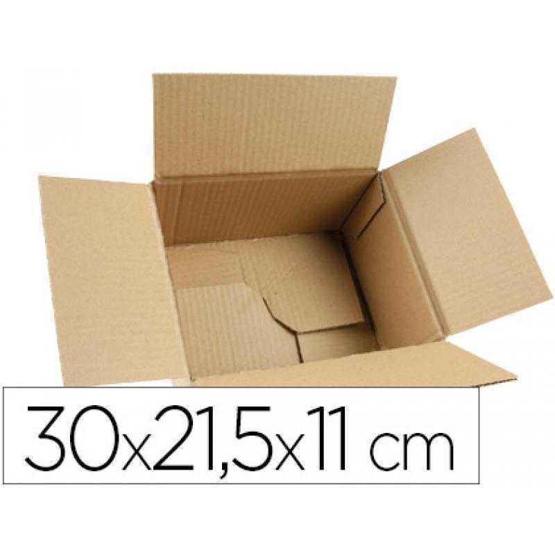 Caja para embalar q-connect americana con fondo automaticocarton canal simple 3 mm colorcolor kraft 300x215x110 mm