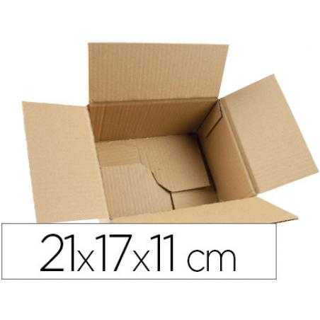 Caja para embalar q-connect americana con fondo automaticocarton canal simple 3 mm colorcolor kraft 210x170x110 mm