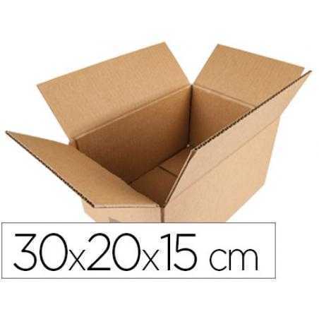 Caja para embalar q-connect americana carton reciclado canal simple 5 mm color kraft 300x200x150 mm