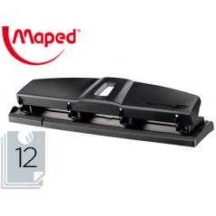 Taladrador maped essentials metal 4 taladros capacidad 12 hojas color negro