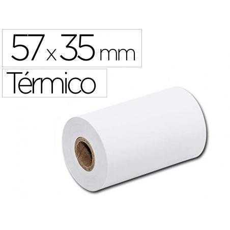 Rollo sumadora termico q-connect 57 mm ancho x 35 mm diametro para tpv sin bisfenola