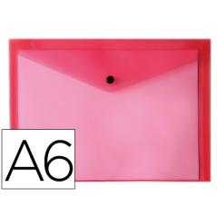 Carpeta liderpapel dossier broche polipropileno din a6 rojo transparente