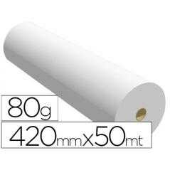 Papel reprografía para plotter 420mmx50mt 80gr impresión ink-jet