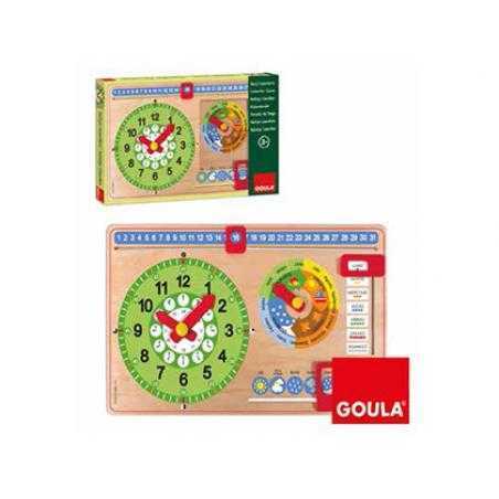 Juego goula didactico reloj calendario castellano