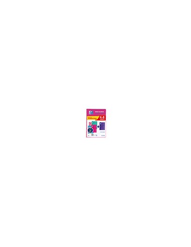 Cuaderno espiral oxford tapa blanda folio 80 hojas 90gr cuadro 4 mm colores tendencias pack de 4+1
