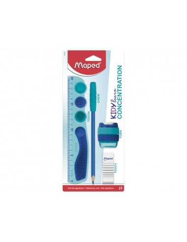 Kit escolar maped kidylearn concentration azul 4 piezas