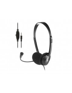 Auricular ngs headset ms103 max con microfono y control de volumen longitud cable 1,5 mt color negro
