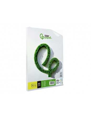 Papel liderpapel a4 80g/m2 liso paquete de 250 hojas