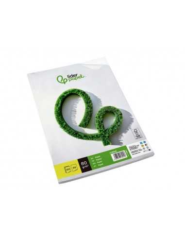 Papel liderpapel a4 80g/m2 liso paquete de 250 hojas