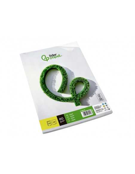Papel liderpapel a4 80g/m2 liso paquete de 250 hojas