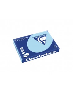 Papel color trophee a3 80gr azul celeste pastel paquete de 500 hojas