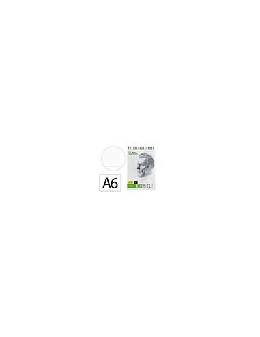 Bloc dibujo liderpapel esbozos espiral din a6 105x148mm 100 hojas 90gr/m2 sin recuadro
