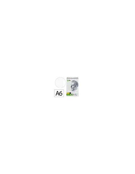 Bloc dibujo liderpapel esbozos espiral din a6 105x148mm 100 hojas 90gr/m2 sin recuadro