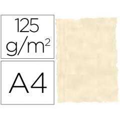 Papel pergamino din a4 troquelado 125 gr piel elefante color hueso paquete de 25 hojas