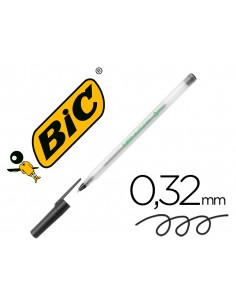 Boligrafo bic ecolutions round stic negro