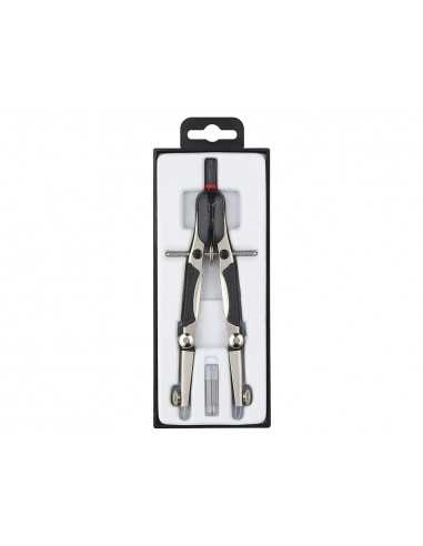 Compas rotring compact micrometrico ajuste rapido longitud 17 cm circunferencia 36 cm