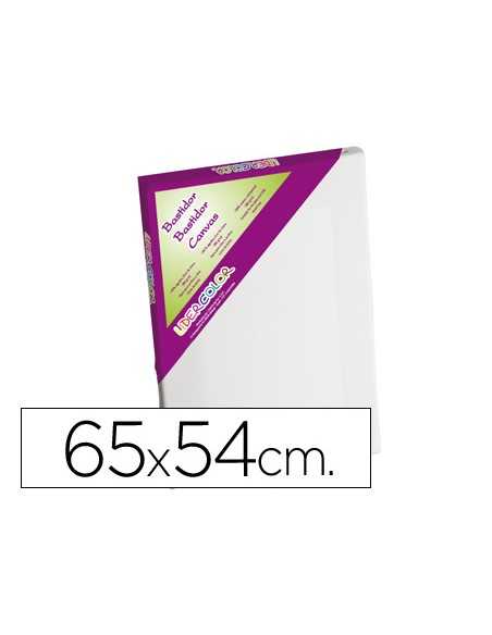 Bastidor liderpapel15f lienzo grapado trasero algodon 100% marco pawlonia 1,8x3,8 cm bordes madera 65x54 cm
