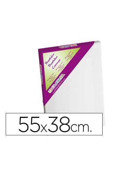 Bastidor liderpapel 10p grapado trasero algodon 100% marco pawlonia 1,8x3,8 cm bordes madera 55x38 cm