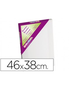 Çastidor liderpapel8f lienzo grapado trasero algodon 100% marco pawlonia 1,8x3,8 cm bordes madera 46x38 cm