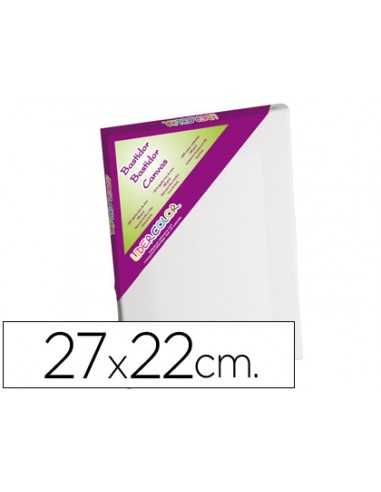 Bastidor liderpapel3f lienzo grapado trasero algodon 100% marco pawlonia 1,8x3,8 cm bordes madera 27x22 cm