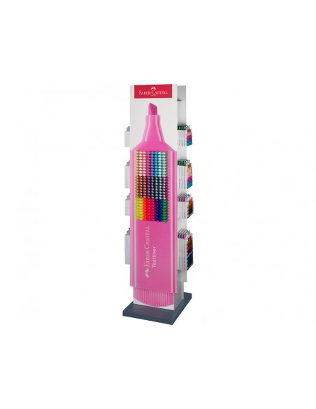 Rotulador faber castell fluorescente familia textliner expositor de suelo 480 unidades colores surtidos