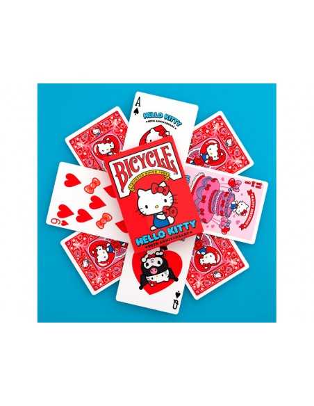 Baraja de cartas bicycle hello kitty 50 aniversario