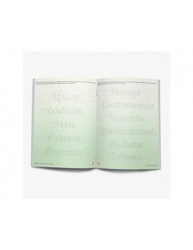 Cuaderno rubio lettering caligrafia creativa viajando por el mundo