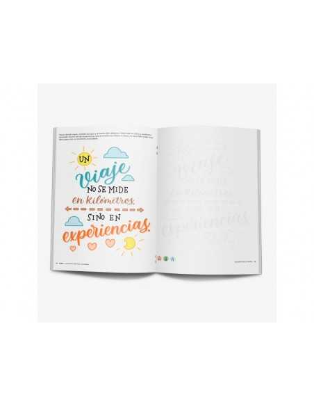 Cuaderno rubio lettering caligrafia creativa viajando por el mundo