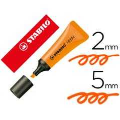 Rotulador stabilo fluorescente 72 naranja neon