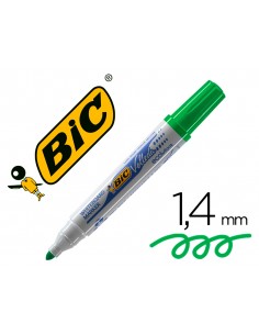 Rotulador bic velleda para pizarra verde punta redonda 1,3 mm