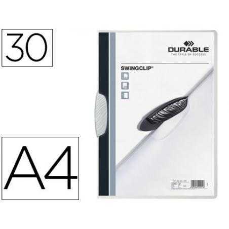 Carpeta swingclip dossier pinza lateral y giratoria blanco din a4 capacidad 30 hojas