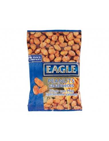Cacahuetes fritos con miel eagle snacks ligeramente salados bolsa 90 gr