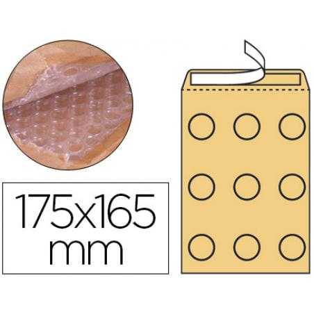 Sobre burbujas crema q-connect cd 175 x 165 mm caja de 100
