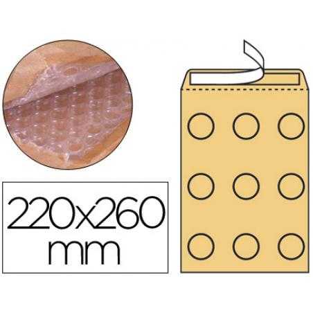 Sobre burbujas crema q-connect e/2 220 x 260 mm caja de 100