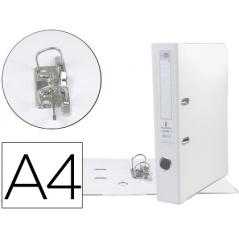 Archivador de palanca liderpapel a4 documenta forrado pvc con rado lomo 52mmblanco compresor metalico