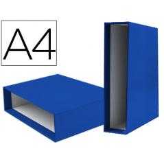 Caja archivador liderpapel de palanca carton din a4 documenta lomo 75mm color azul