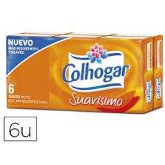 Pañuelos de papel colhogar compacto blanco 4 capas paquete de 8 pañuelos