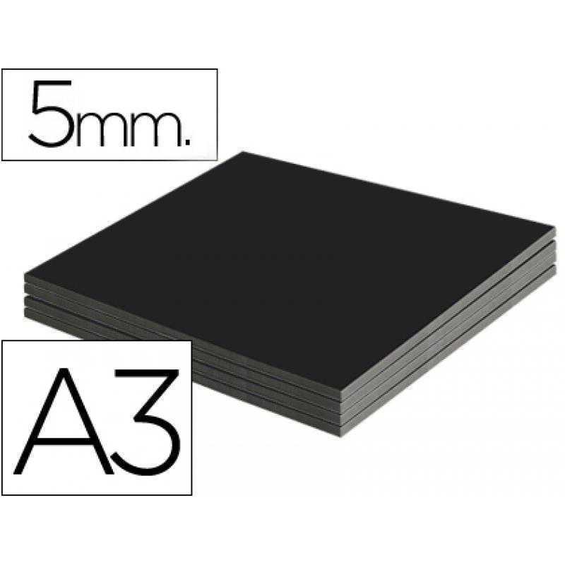 Cartón pluma liderpapel negro doble cara din a3 espesor 5 mm