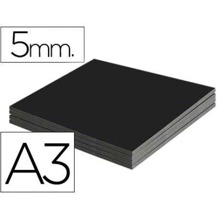 Cartón pluma liderpapel negro doble cara din a3 espesor 5 mm
